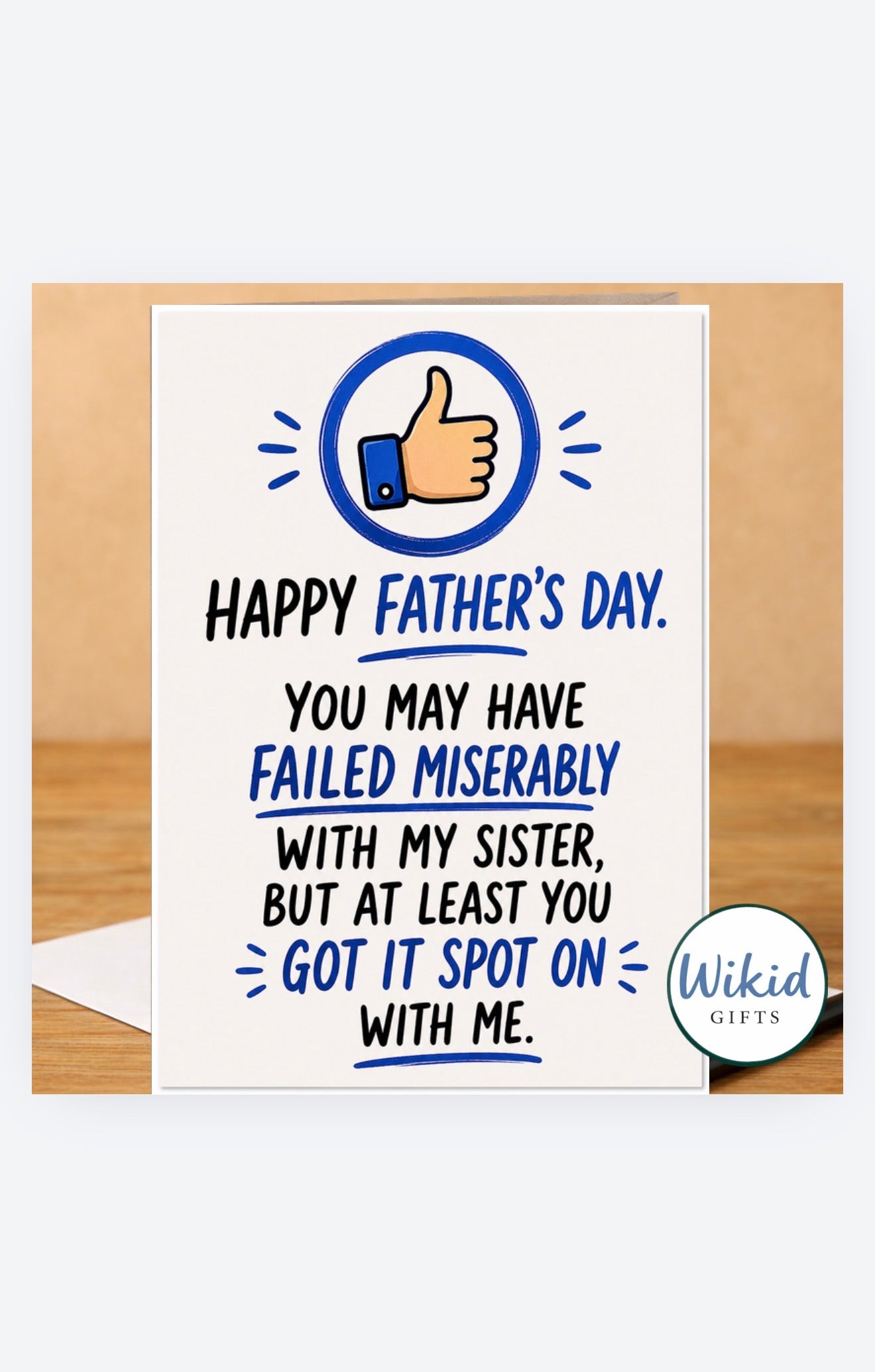 Funny Fathers Day Card & Mug ‘Failed Dad’