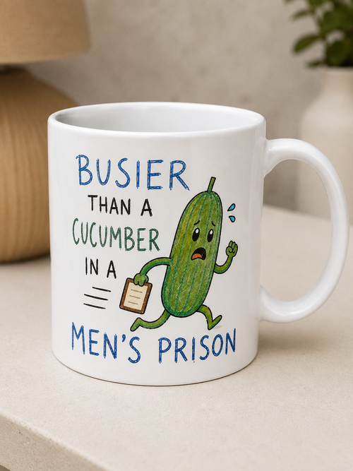 Funny Rude Gift Busier than a cucumber in a Men’s prison