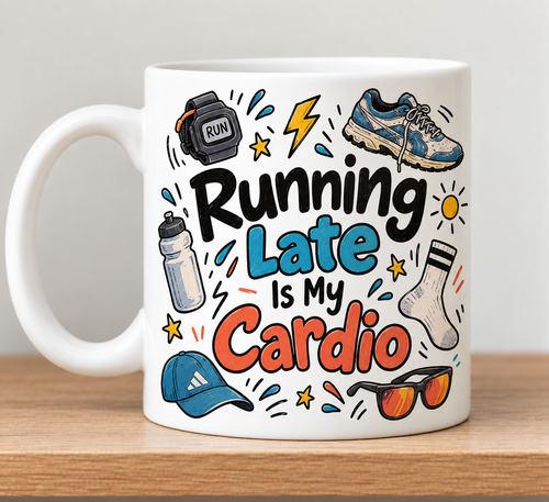 Running Late Is My Cardio Novelty Mug Gift