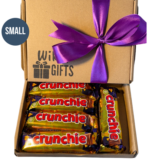 Small Cadbury Crunchie Chocolate Bar Gift Box, Personalised Hamper | Birthday Gift | Christmas