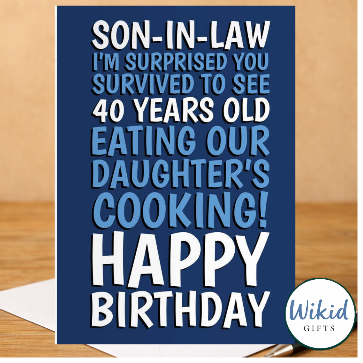 40th Birthday Card - Funny Daughters Cooking Survival Card