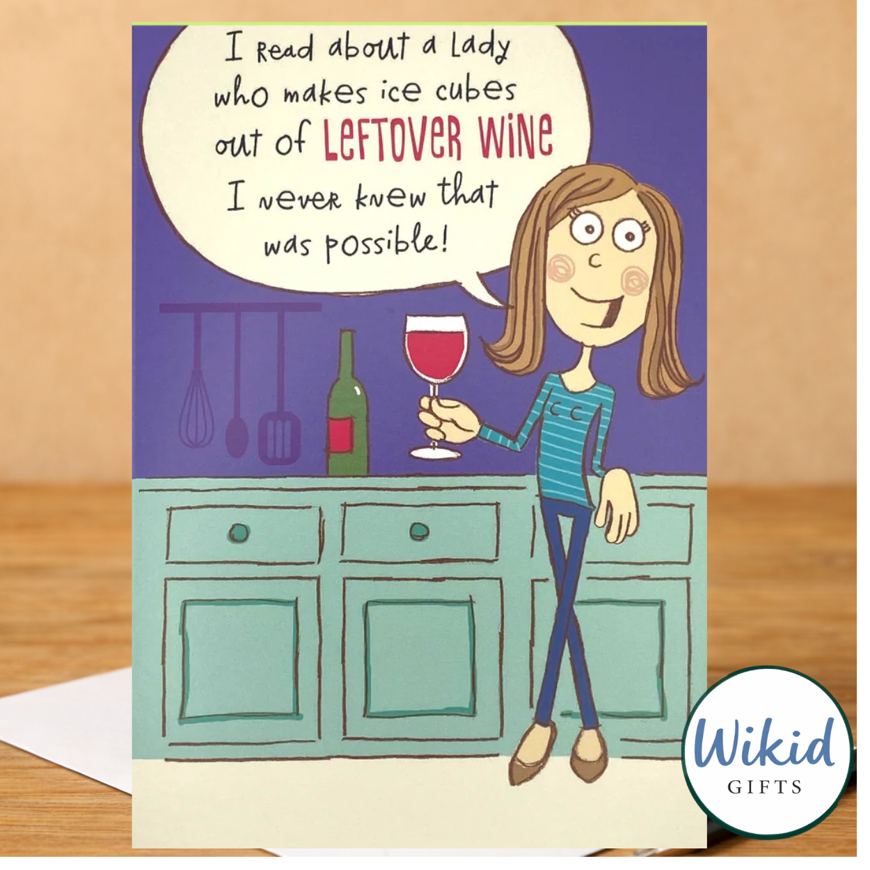 Funny Birthday Card - Wine Mum Lover Relatable Card