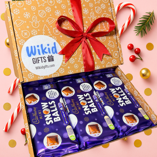 Snowball Cadbury Chocolate Bar Gift Box, Personalised Hamper | Birthday Gift | Christmas