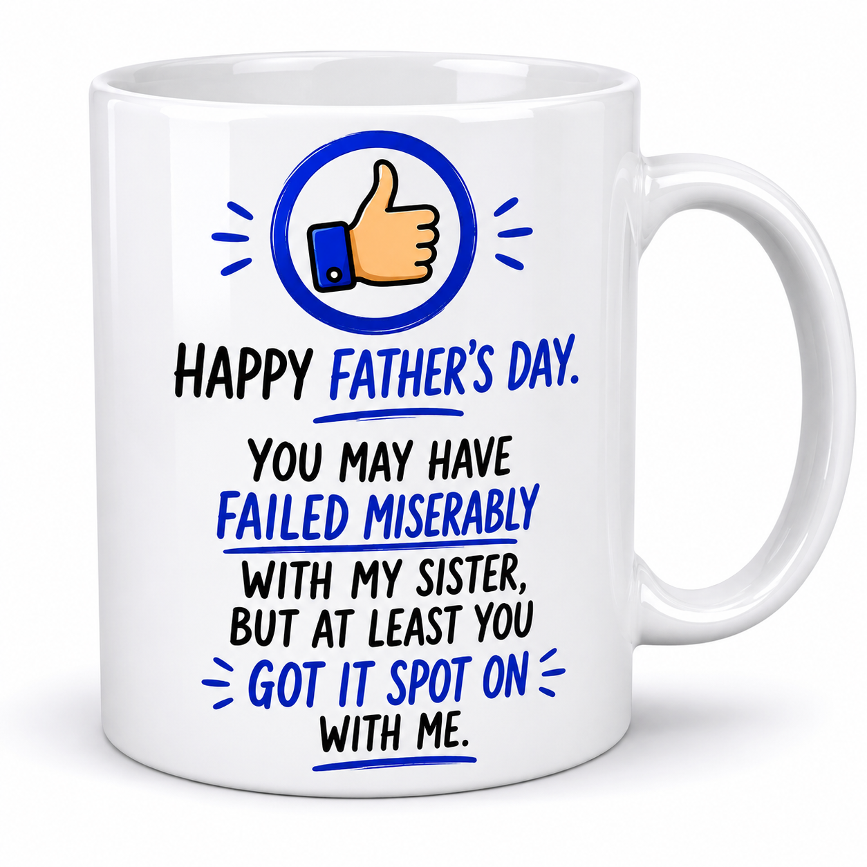 Funny Fathers Day Card & Mug ‘Failed Dad’