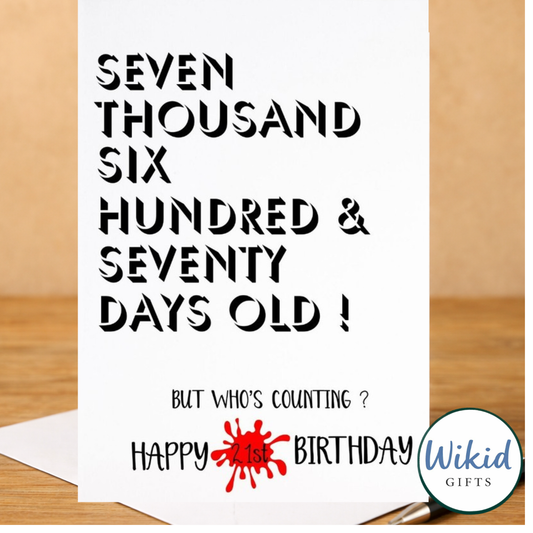 Funny 21st Birthday Card