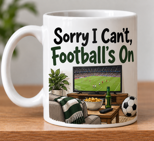 Sorry I can’t Foot Balls On Novelty Mug Gift