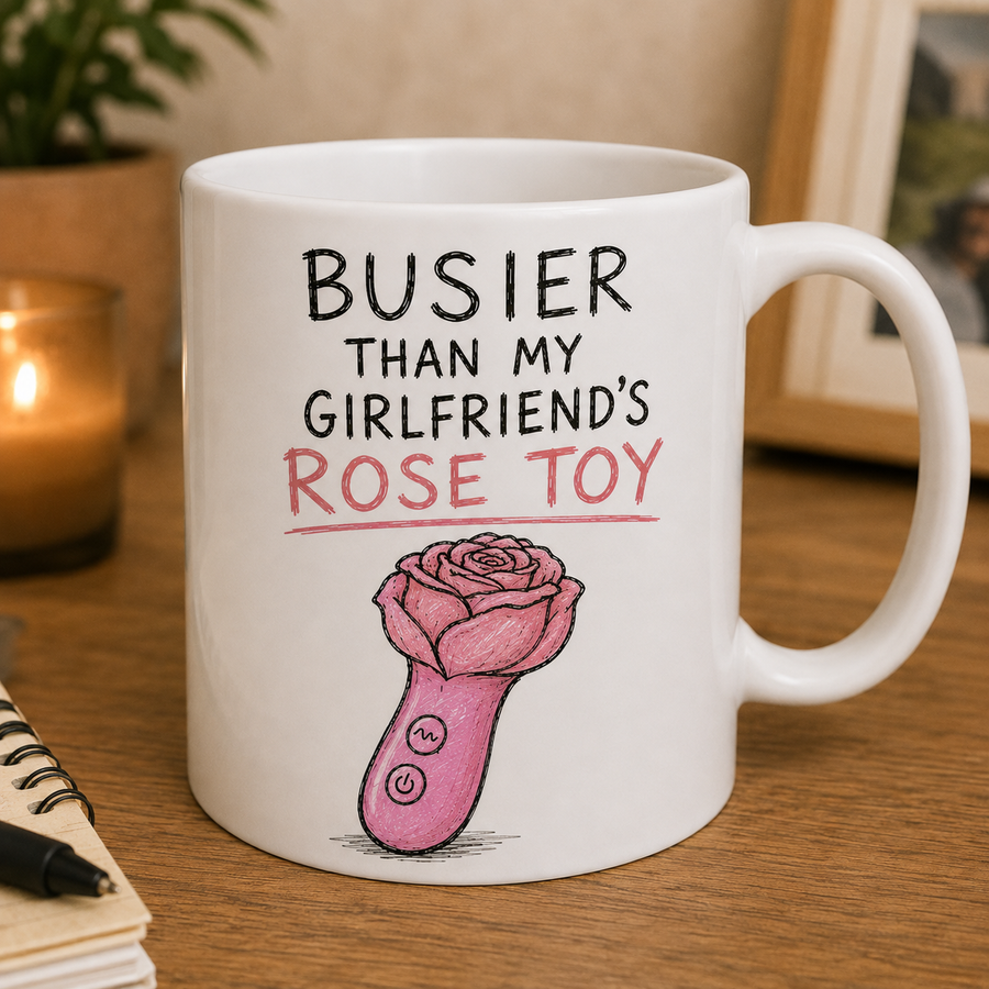 Rose toy joke mug