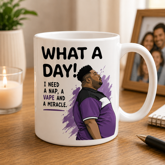 What a day mug