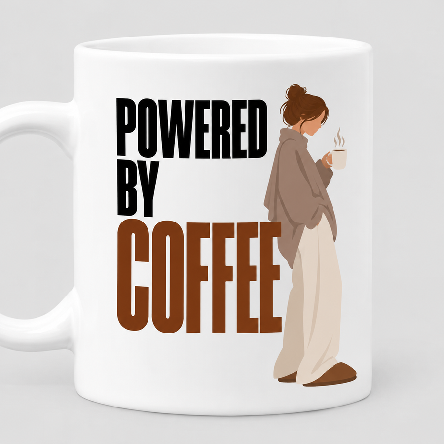 Powered By Coffee Novelty Mug Gift