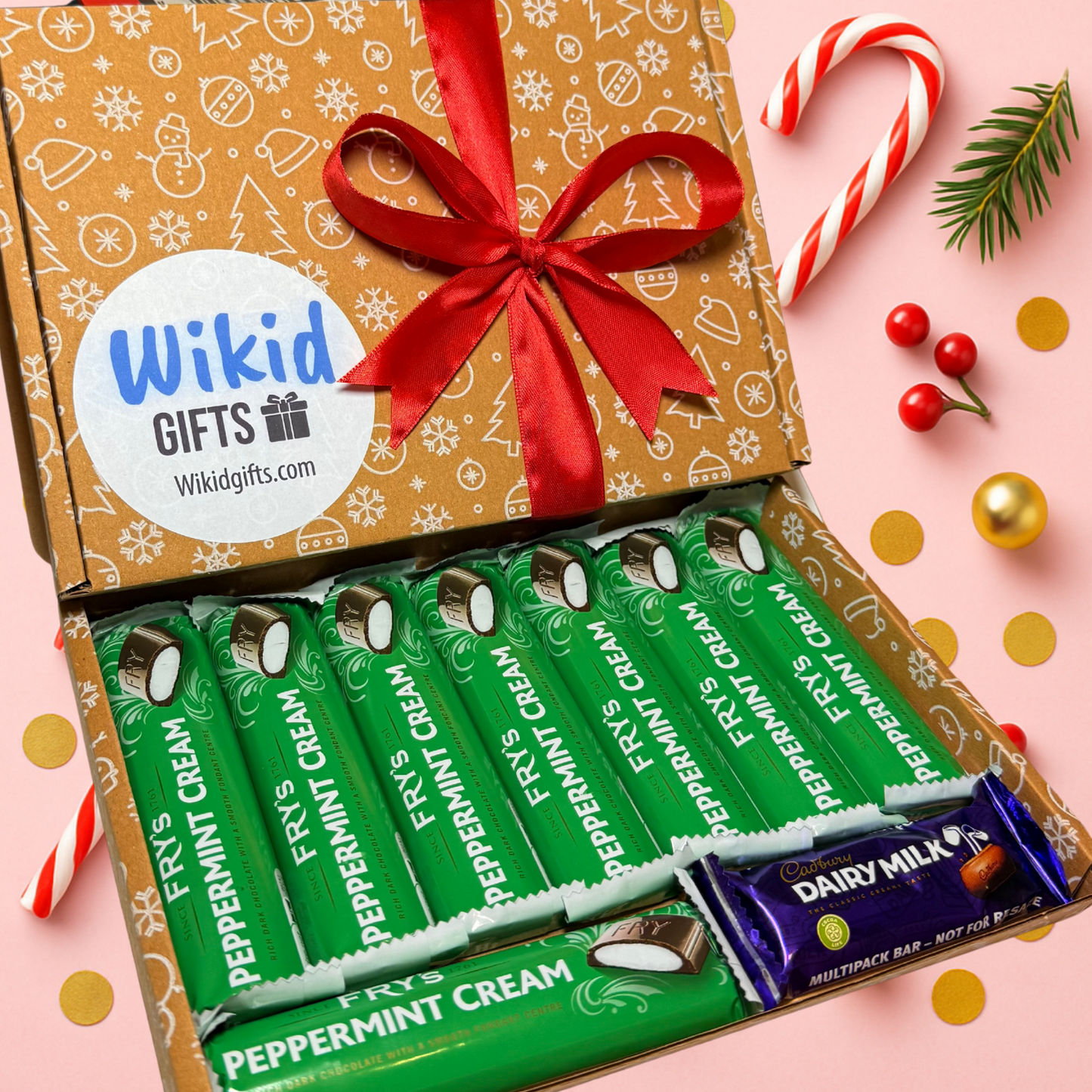 Mint Fry's Chocolate Bar Gift Box, Personalised Hamper | Birthday Gift | Christmas