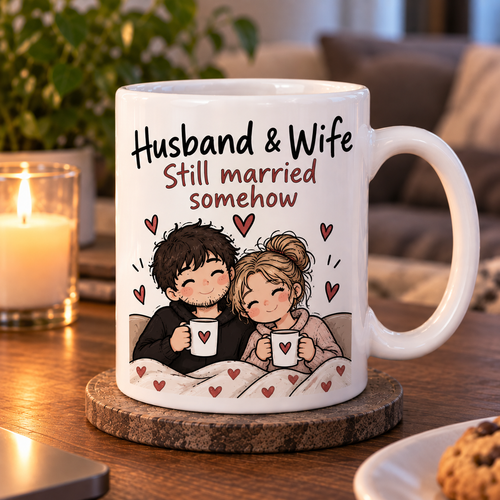 Husband & Wife Still Married Somehow Mug Gift
