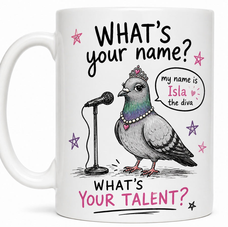 What’s your name what’s your talent mug