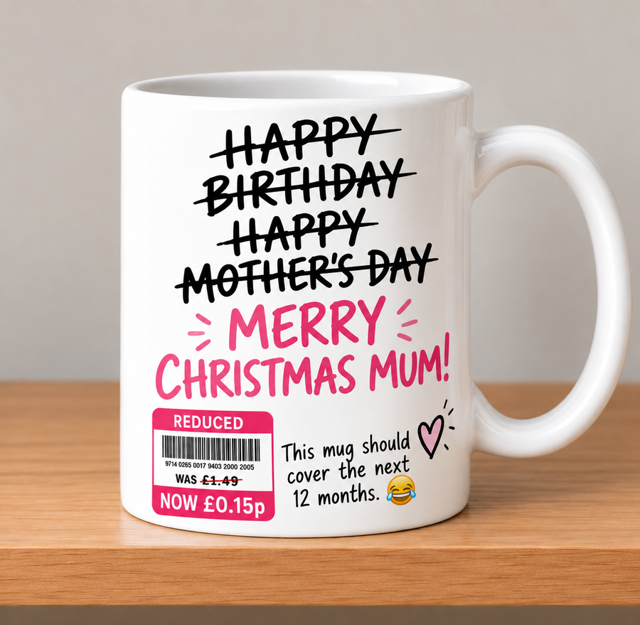 Reduced Merry Christmas Mum Mug Novelty Fun