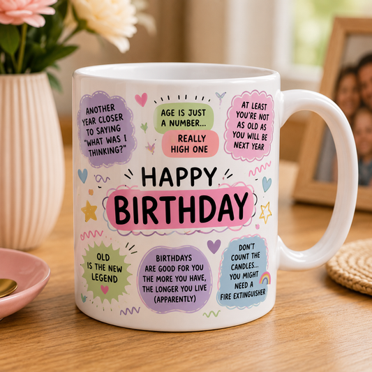 Happy Birthday Spread Positivity Mug