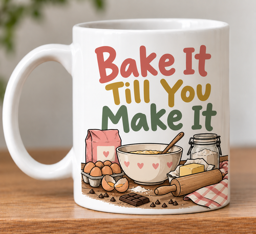 Bake It Till You Make It Novelty Mug Gift