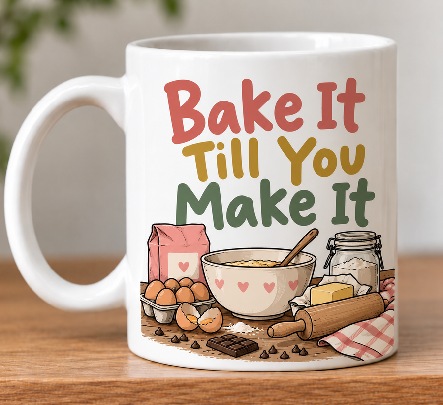 Bake It Till You Make It Novelty Mug Gift