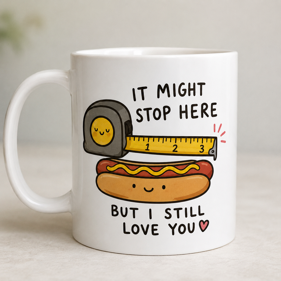 Funny size joke mug