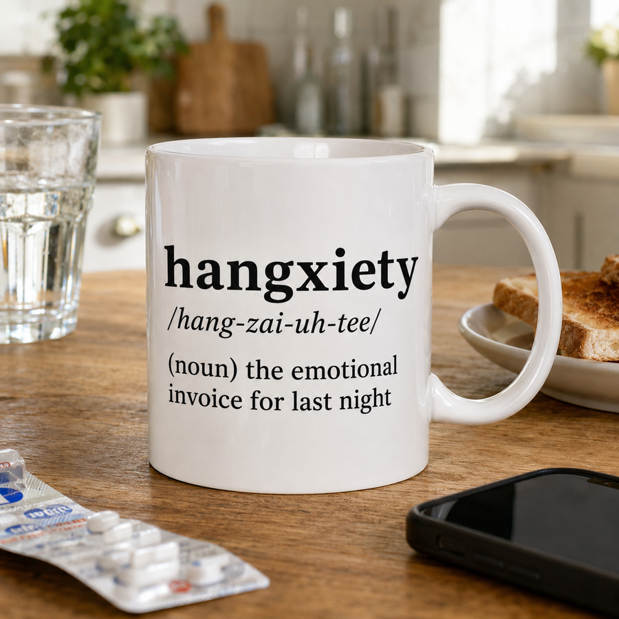 Hangxiety Funny Novelty Mug